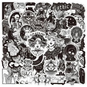 Наліпки чорно білий мікс