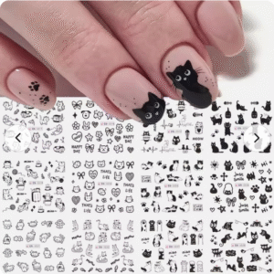Наліпка на нігті з Котиками