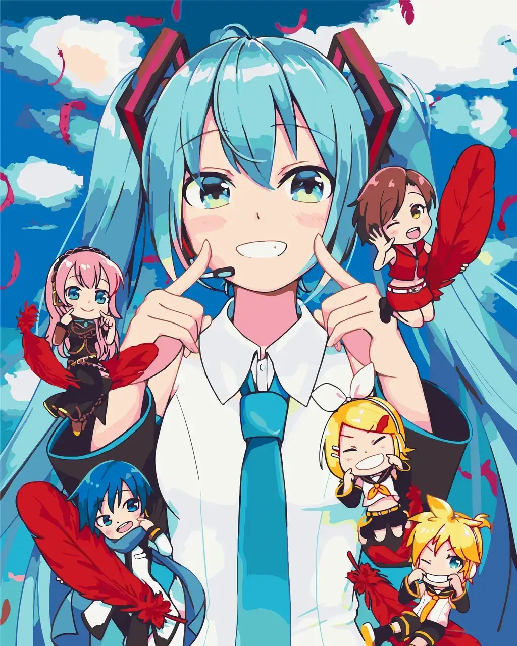 Картина за номерами Вокалоїд Міку Хацуне 40*50 см