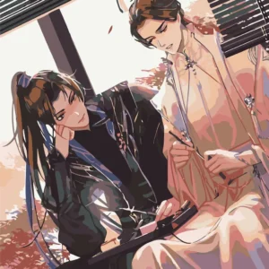 Картина за номерами Хаскі та його вчитель білий кіт 40*50 см