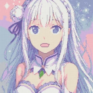 Алмазна мозаіка/вишивка _Емілія Re zero(40х50см)