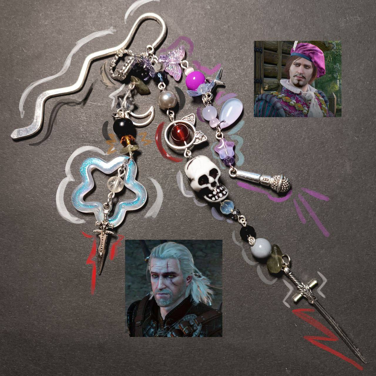 Закладка для книги Відьмак та Любисток made by Корочка