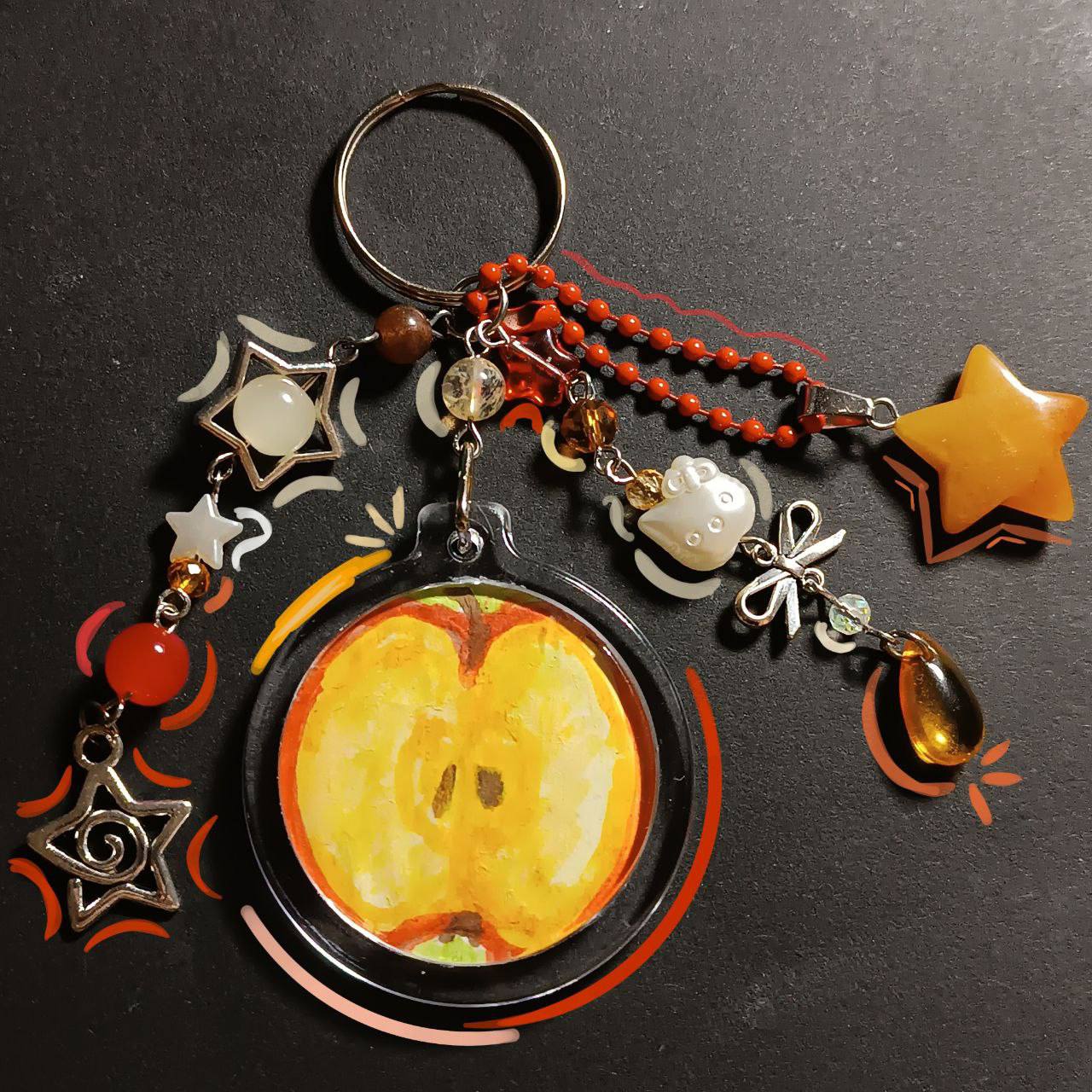 Брелок Яблуко made by Корочка